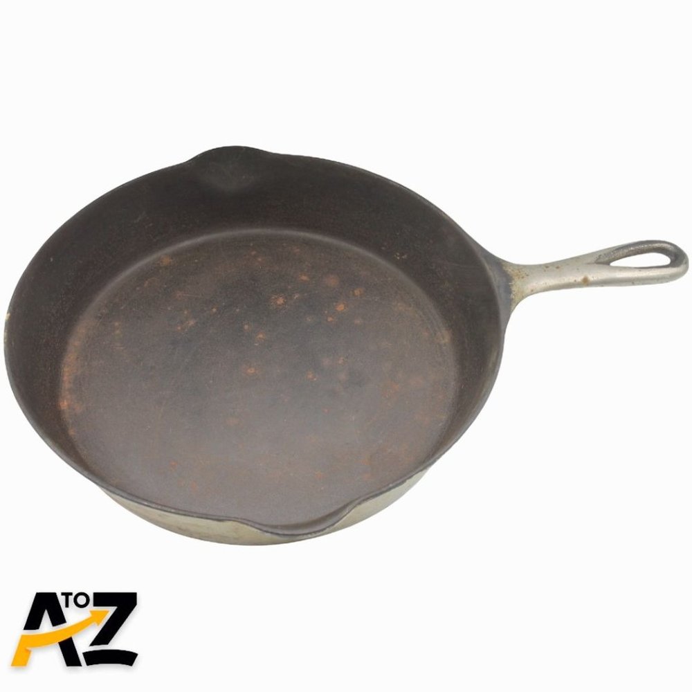 Vintage Wagner Cast Iron No. 8 Cast Iron Skillet Fry Pan w/ Heat Ring Sidney
